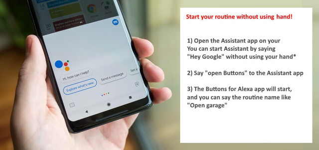 Legacy Google Assistant Buttons for Alexa workflow overview